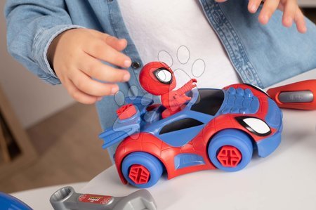 Nářadí a nástroje - Kufřík s rozebíratelným autíčkem Spidey Box Spidey Marvel Smoby - 11