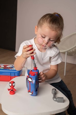 Unelte - Valiză cu unelte și mașină de jucărie Spidey Box Spidey Marvel Smoby - 4