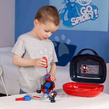 Nářadí a nástroje - Kufřík s rozebíratelnou čtyřkolkou Spidey Box Spin Marvel Smoby - 3