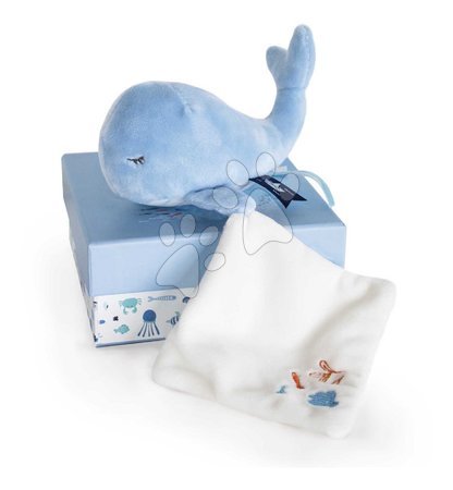 Igrače za crkljanje in uspavanje - Plišasti kit ninica Whale Blue Doudou et Compagnie - 6