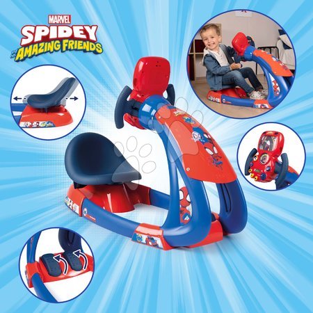 Simulador de conducción para niños - Entrenador Spidey V8 Driver Marvel Smoby - 6