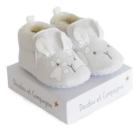 Babybedarf - Prvé papučky pre bábätko Baby Socks White Doudou et Compagnie