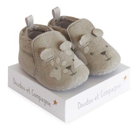 Babybedarf - Prvé papučky pre bábätko Baby Socks Grey Doudou et Compagnie