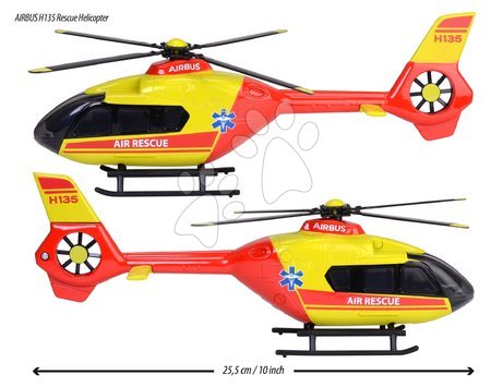 Játékautók  - Mentőhelikopter Airbus H135 Rescue Helicopter Majorette - 2