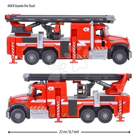 Lastwagen - Feuerwehrauto Mack Granite Fire Truck Majorette - 2