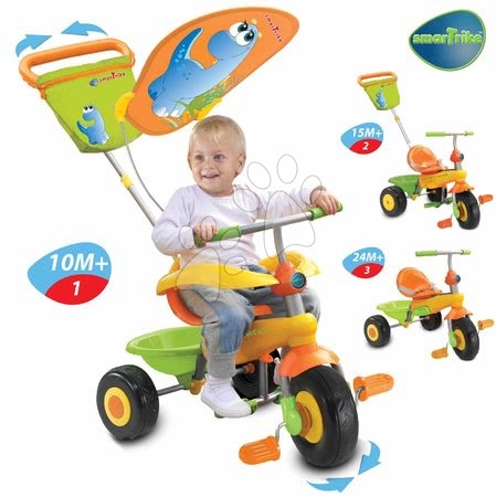 Triciklik 10 hónapos kortól - Tricikli CANDY Dínó smarTrike - 1