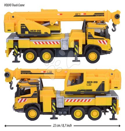 Macchine  di costruzione - Macchina da cantiere con gru Volvo Truck Crane Majorette - 2