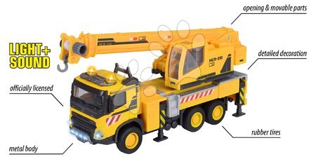 Macchine  di costruzione - Macchina da cantiere con gru Volvo Truck Crane Majorette - 3