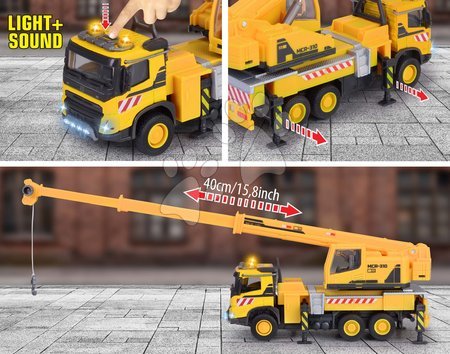 Játék építőgépek - Építőipari játékautó daruval Volvo Truck Crane Majorette - 6