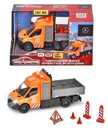 Macchine  di costruzione - Macchinina con cassone Mercedes-Benz Sprinter Platform Majorette - 5