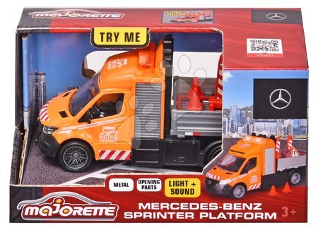 Macchine  di costruzione - Macchinina con cassone Mercedes-Benz Sprinter Platform Majorette - 6