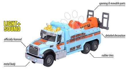 Tovornjaki - Avtomobilček avtovleka Mack Granite Tow Truck Majorette - 3