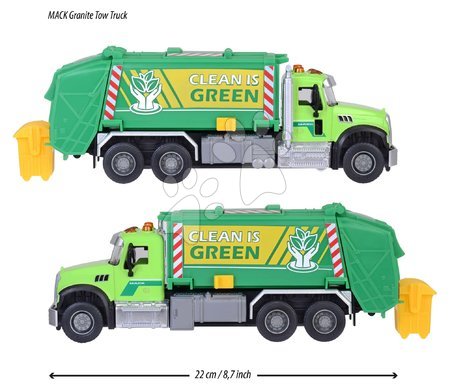 Tovornjaki - Avtomobilček smetarski Mack Granite Garbage Truck Majorette - 2