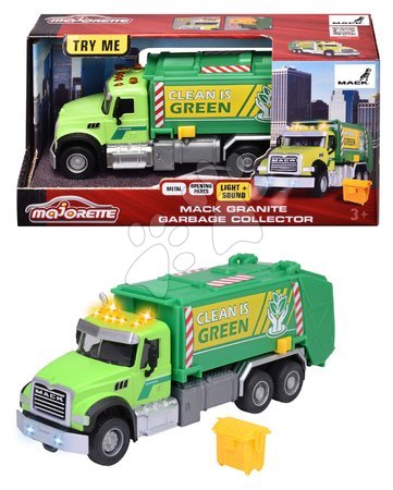 Tovornjaki - Avtomobilček smetarski Mack Granite Garbage Truck Majorette - 5