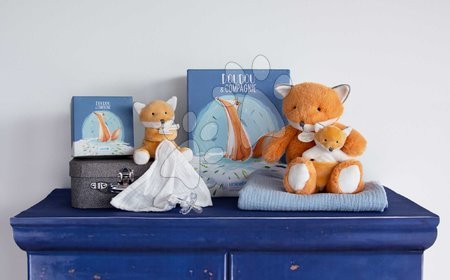 Juguetes para acariciar y dormir - Plyšová líška na maznanie Fox Unicef Collection Doudou et Compagnie - 5