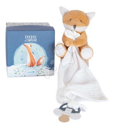 Juguetes para los más pequeños | Página 9 - Peluche de zorro con cordón para chupete Fox Dummy Holder Colección Unicef Doudou et Compagnie_1