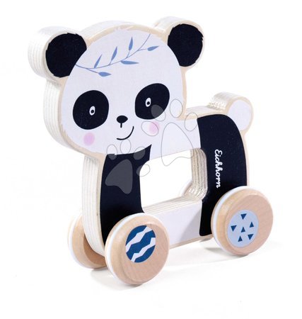 Hračky pro nejmenší - Dřevěné autíčko Panda EH Push Animal Eichhorn