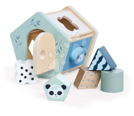 Dřevěné didaktické hračky - Dřevěný didaktický domeček Shape Box Panda Eichhorn