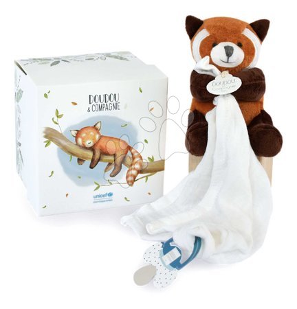 Comforters - Plyšová panda na maznanie Red Panda Unicef Collection Doudou et Compagnie - 2