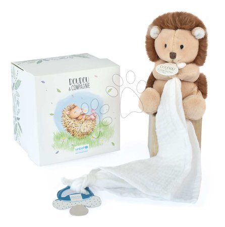 Juguetes para los más pequeños | Página 9 - Peluche de erizo con cordón para chupete Hedgehog Dummy Holder Colección Unicef Doudou et Compagnie_1