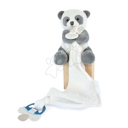 Baby and toddler toys | Page 3 - Plush panda with a pacifier string Panda Dummy Holder Unicef Collection Doudou et Compagnie