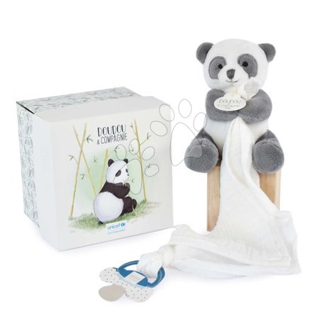 Juguetes para acariciar y dormir - Plyšová panda na maznanie Panda Unicef Collection Doudou et Compagnie - 2