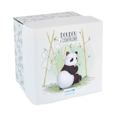 Juguetes para acariciar y dormir - Plyšová panda na maznanie Panda Unicef Collection Doudou et Compagnie - 3