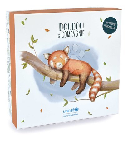 Soft puppets - Plyšová panda na bábkové divadlo Red Panda Hand Puppet Unicef Collection Doudou et Compagnie - 4