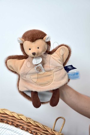 Toys for babies - Plyšový ježko na bábkové divadlo Hedgehog Hand Puppet Unicef Collection Doudou et Compagnie_1