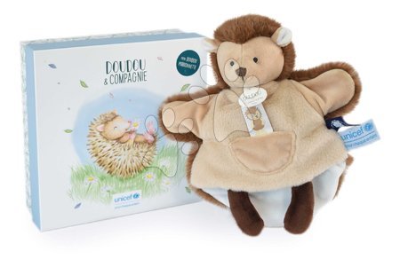 Soft puppets - Plyšový ježko na bábkové divadlo Hedgehog Hand Puppet Unicef Collection Doudou et Compagnie - 2