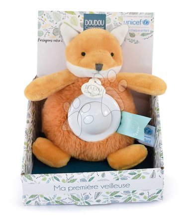 Plyšové a textilní hračky - Plyšová liška se světlem Fox Nightlight Unicef Collection Doudou et Compagnie - 2