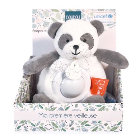 Plyšové a textilní hračky - Plyšová panda se světlem Panda Nightlight Unicef Collection Doudou et Compagnie - 2