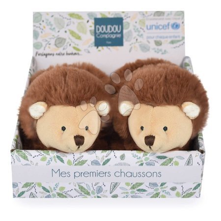 Ropa para bebés - Papučky pre bábätko Hedgehog Unicef Collection Doudou et Compagnie - 2