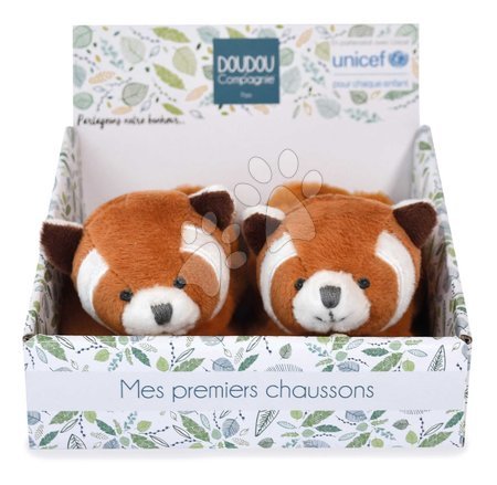 Ropa para bebés - Papučky pre bábätko Red Panda Unicef Collection Doudou et Compagnie - 2