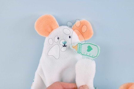 Hračky na mazlení DouDou - Plyšová myška na mazlení a loutkové divadlo Mouse Finger Puppet Doudou et Compagnie - 1