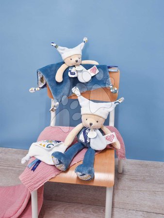 Teddy bears - Plyšový medvedík s handričkou Plush Bear Blue Doudou et Compagnie - 3