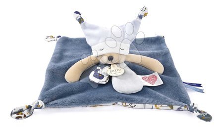 Baby and toddler toys - Plyšový medvedík na maznanie Bear Blue Flat Comforter Doudou et Compagnie_1