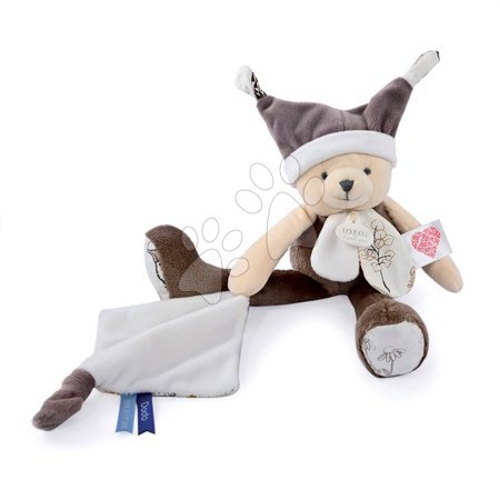 Plyšové hračky | Strana 11 - Plyšový medvídek s hadříkem Plush Bear Taupe Doudou et Compagnie