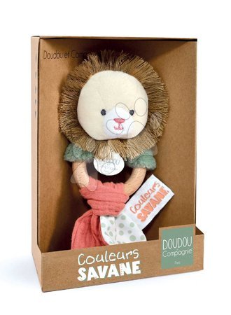 Peluche - Plyšový lev s hrkálkou Couleurs Savane Doudou et Compagnie - 2