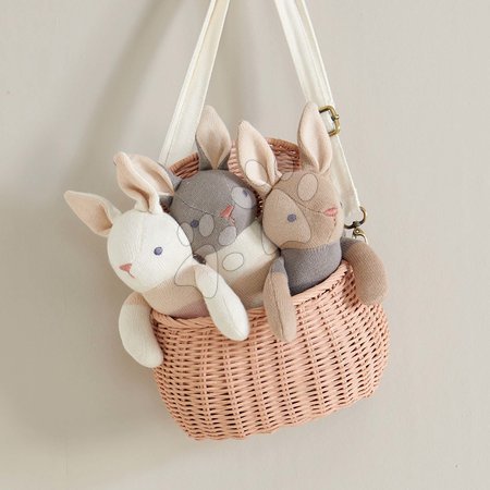 Păpuși de cârpă - Păpușă tricotată iepuraș Baby Threads Taupe Bunny ThreadBear  - 4