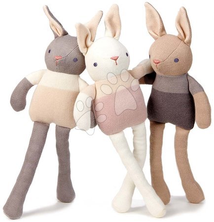 Păpuși de cârpă - Păpușă tricotată iepuraș Baby Threads Taupe Bunny ThreadBear  - 3