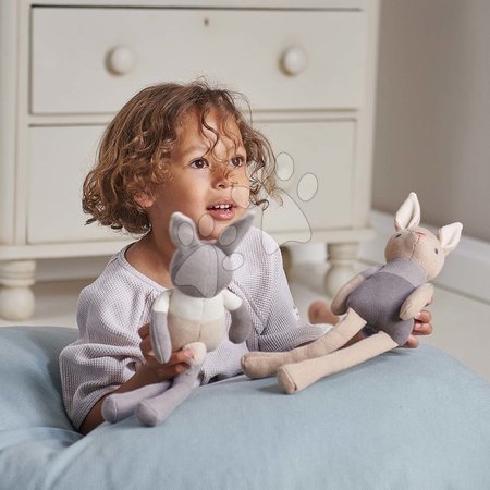 Păpuși de cârpă - Păpușă tricotată iepuraș Baby Threads Taupe Bunny ThreadBear  - 6