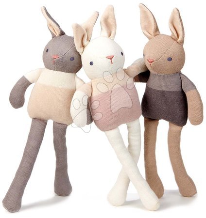 Soft dolls  - Doll knitted bunny Baby Threads Grey Bunny ThreadBear - 2