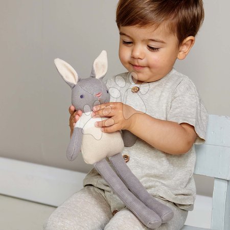 Bambole di stoffa - Bambola lavorata a maglia coniglietto Baby Threads Grey Bunny ThreadBear  - 5