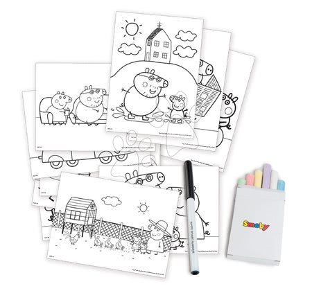 Nezaradené - Tablă magnetică pentru desenat și  învăţat Peppa Pig Smoby - 5