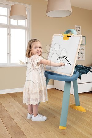 Easels - Magnetic School Board Blue Plastic Board 2in1 Smoby - 4