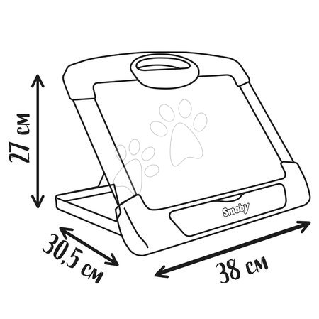 Easels - Cestovný tablet na kreslenie Modulo Slate Blue Smoby - 3