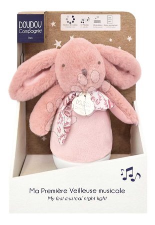 Plush toys | Page 6 - Musical Night Light Pink Plush Bunny Doudou et Compagnie_1