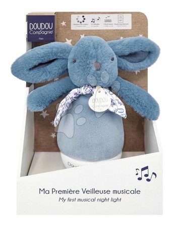 Plush toys | Page 6 - Musical Night Light Blue Plush Bunny Doudou et Compagnie_1