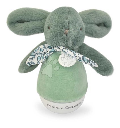 Toys for babies - Plyšový zajačik Musical Night Light Green Doudou et Compagnie